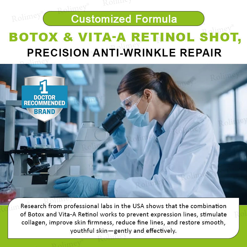💛✅Произведено и изпратено от САЩ 💫Rolimey® Botox & Vita-A Retinol Shot крем за повдигане, стягане и изглаждане на бръчки – Последен ден на промоцията: 70% ОТСТЪПКА