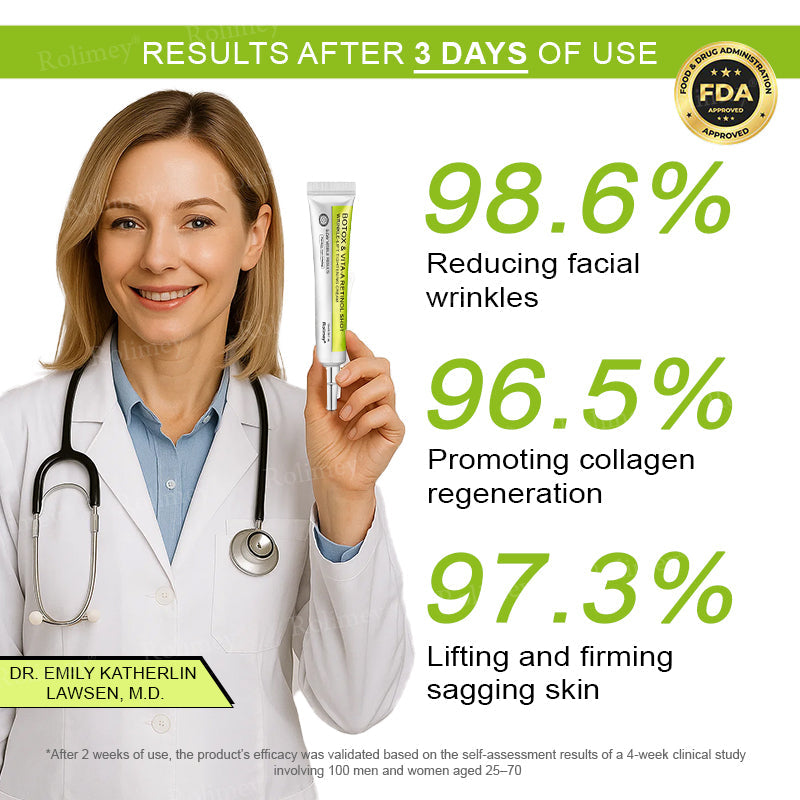💛✅Произведено и изпратено от САЩ 💫Rolimey® Botox & Vita-A Retinol Shot крем за повдигане, стягане и изглаждане на бръчки – Последен ден на промоцията: 70% ОТСТЪПКА