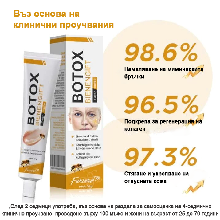 Последен промоционален ден: 70% отстъпка - ✨Furzero™ крем за премахване на бръчки с пчелна отрова Botox